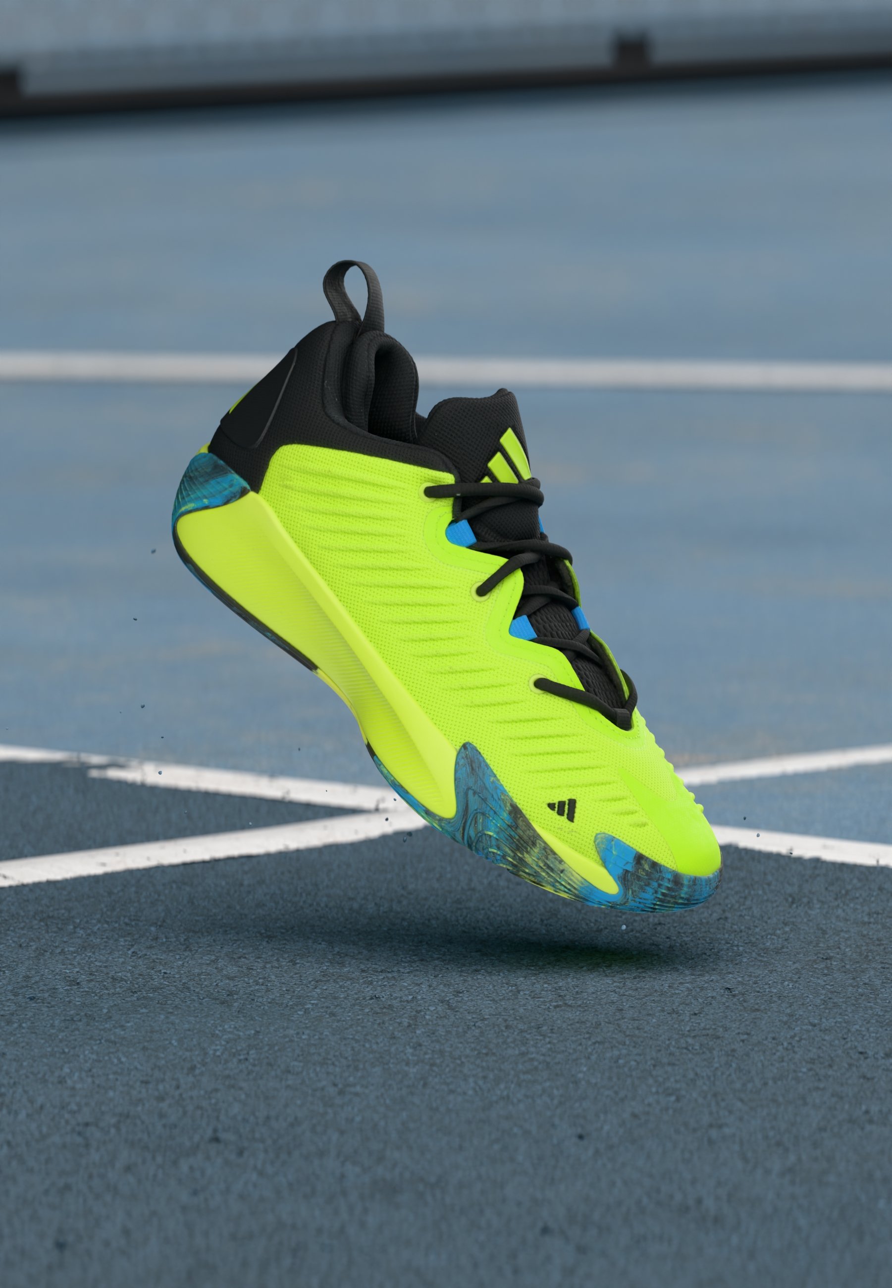 adidas Performance INITIATION UNISEX - Basketball shoes - lucid lemon/core  black/lucid aquamarine/neon yellow - Zalando.ie