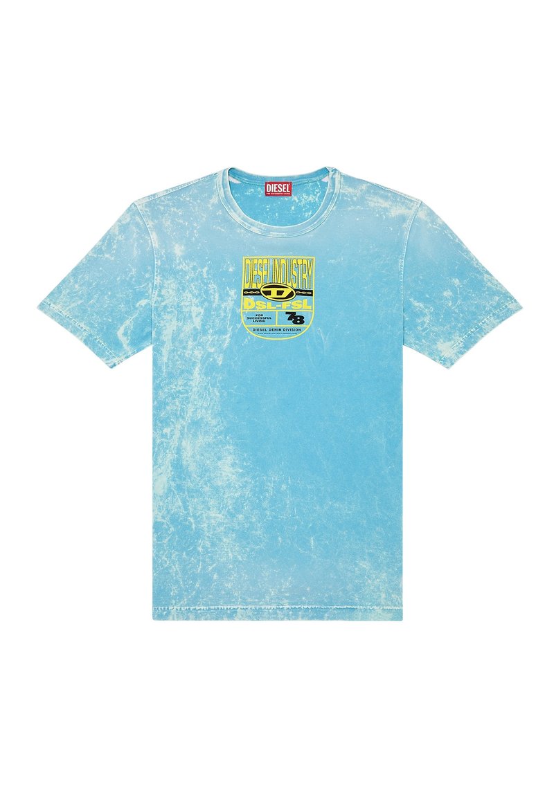 Diesel T-shirt print lichtblauw