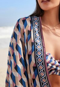 Next GEOMETRIC PRINT KIMONO STANDARD - Ljetna jakna - ecru navy