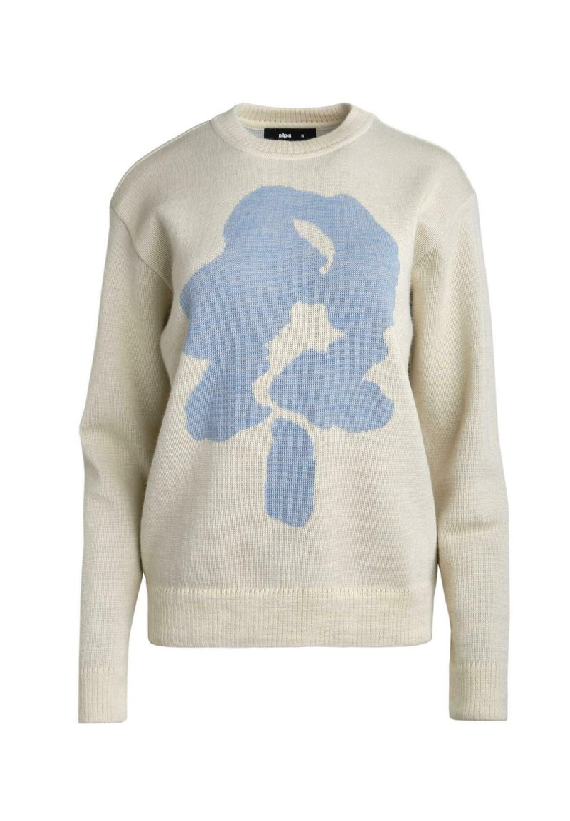 Alpa PINE Strickpullover off white light blue/transparent