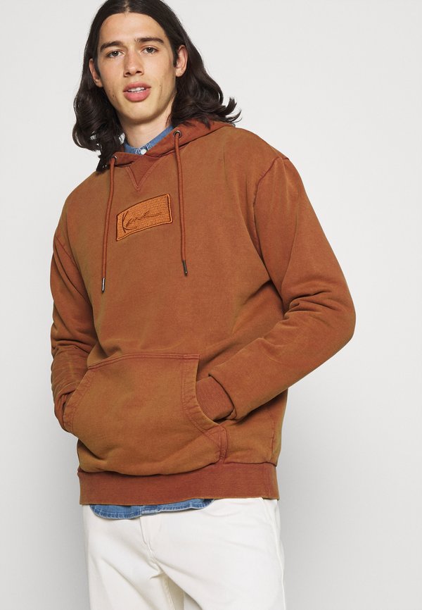 SMALL SIGNATURE BOX WASHED HOODIE UNISEX - Sweatshirt - dark orange3