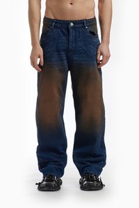 FAVELA CUTLINE UNISEX - Loose-jeans - dark blue
