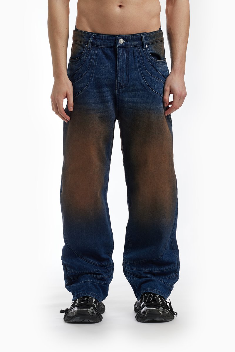 FAVELA CUTLINE UNISEX - Loose-jeans - dark blue