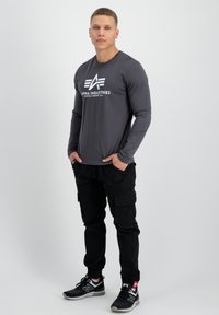 Alpha Industries Top dugih rukava - vintage grey