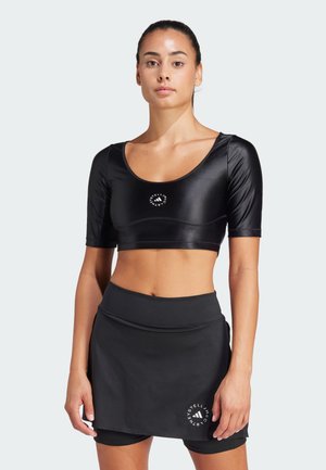 adidas by Stella McCartney CROP - T-shirt print - black