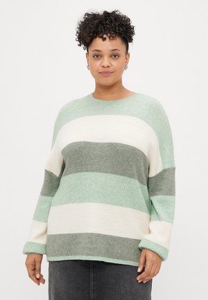 CARATIA LIFE STRIPE  - Striktrøje - silt green/whitecap grey/sea spray