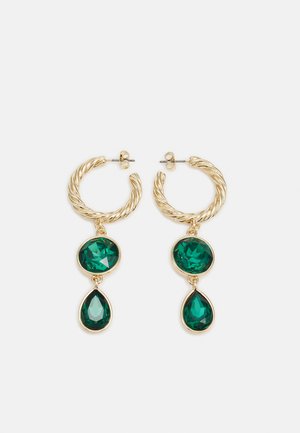 PCROSALINA EARRINGS - Øredobber - gold-coloured/green
