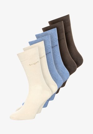 6 PACK - Socks - beige/light denim melange/brown melange