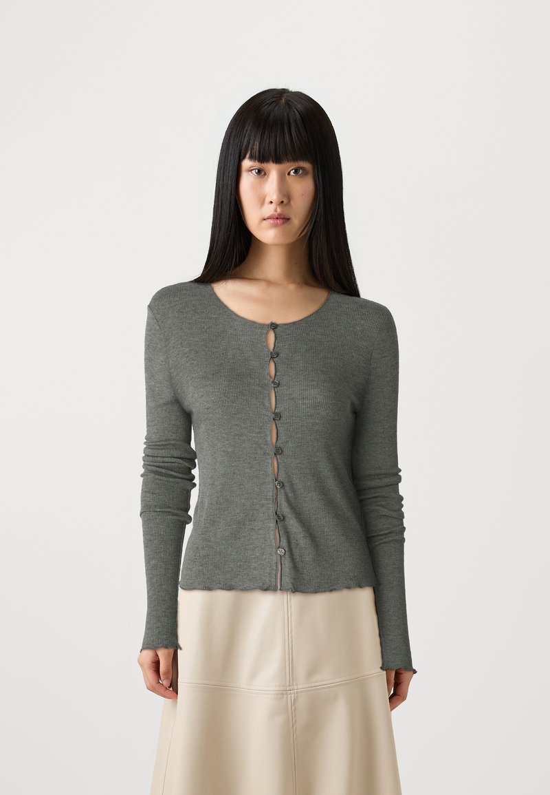 Samsøe Samsøe SONNET CARDIGAN - Casaco de malha - mid grey melange