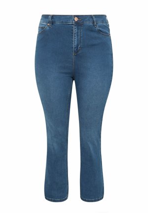 Yours Clothing, YOURS CURVE BLACK BOOTCUT STRETCH ISLA JEANS - Jeans bootcut - mid blue