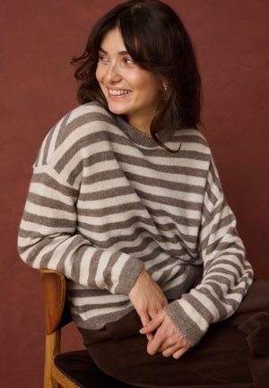 Fransa, FRIDAA PU - Pullover - driftwood stripe