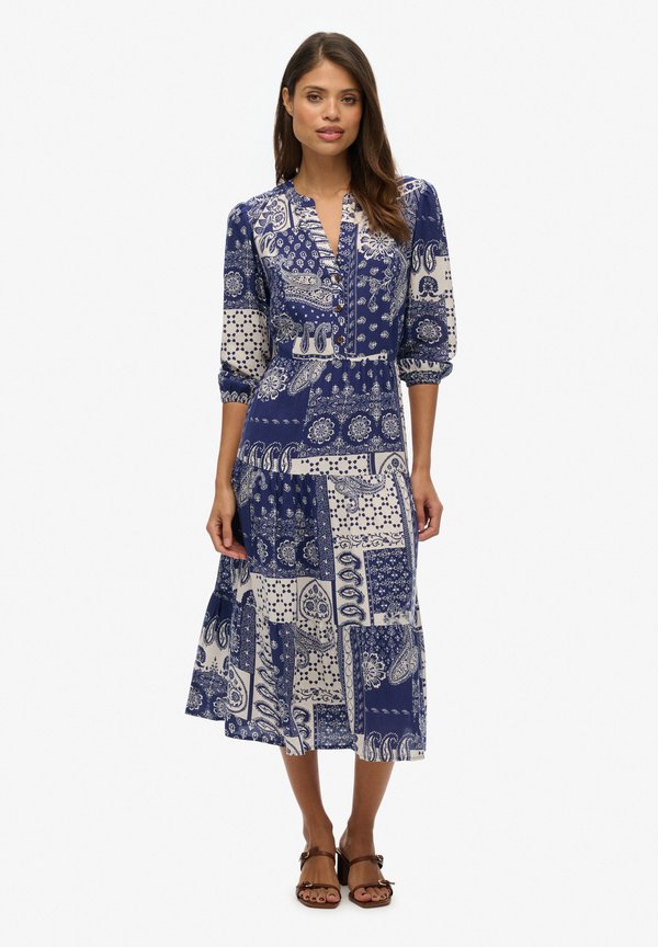 TIERED MIDI - Blusenkleid