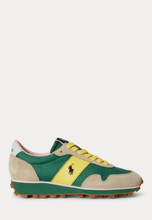 Polo Ralph Lauren, TRAIL 125 SUEDE-MESH SNEAKER - Tenisky - bush green/sunfish yellow