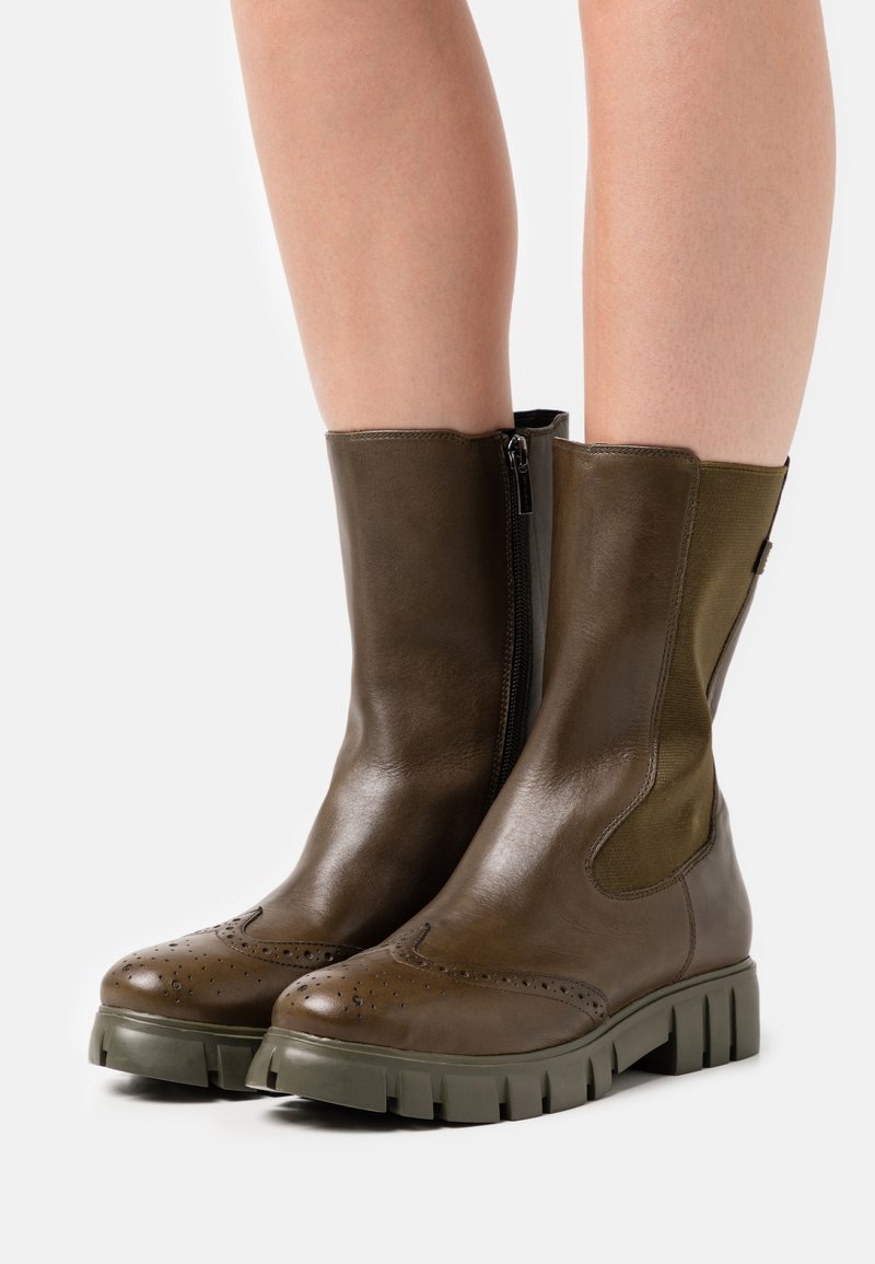 Damen Sneaker | Steven New York EDEN Plateaustiefel khaki - LQ68431 Damen Sneaker | Steven New York EDEN Plateaustiefel khaki - LQ68431