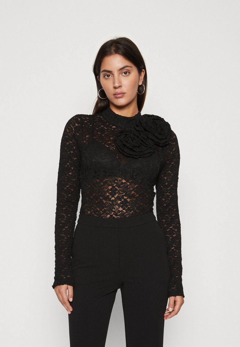 Vero Moda - VMBABE ROSE BODYSTOCKING - Longsleeve - black, Vergroten