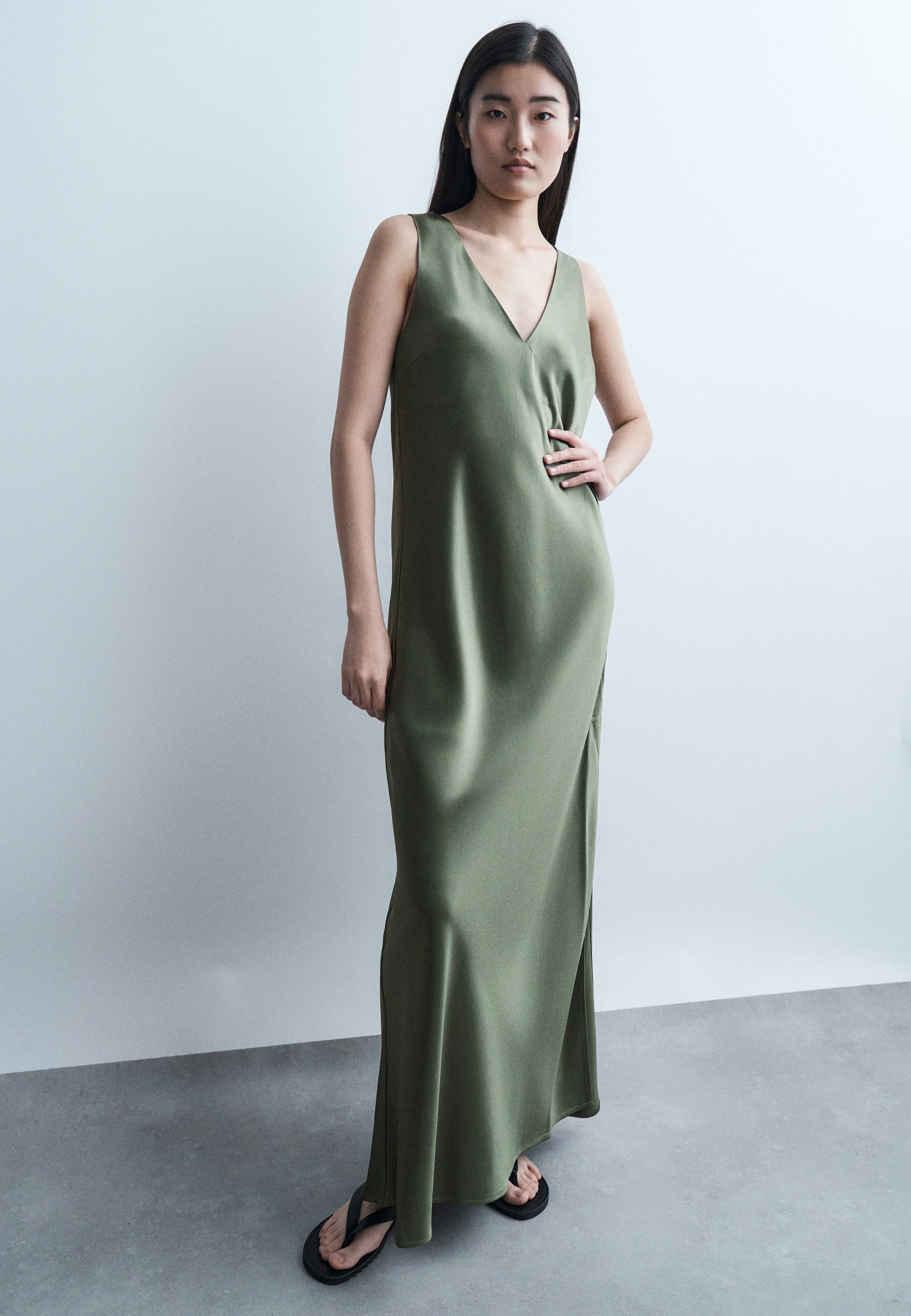 By Malene Birger LEVITA - Maxi dress - deep lichen green/khaki - Zalando.ie