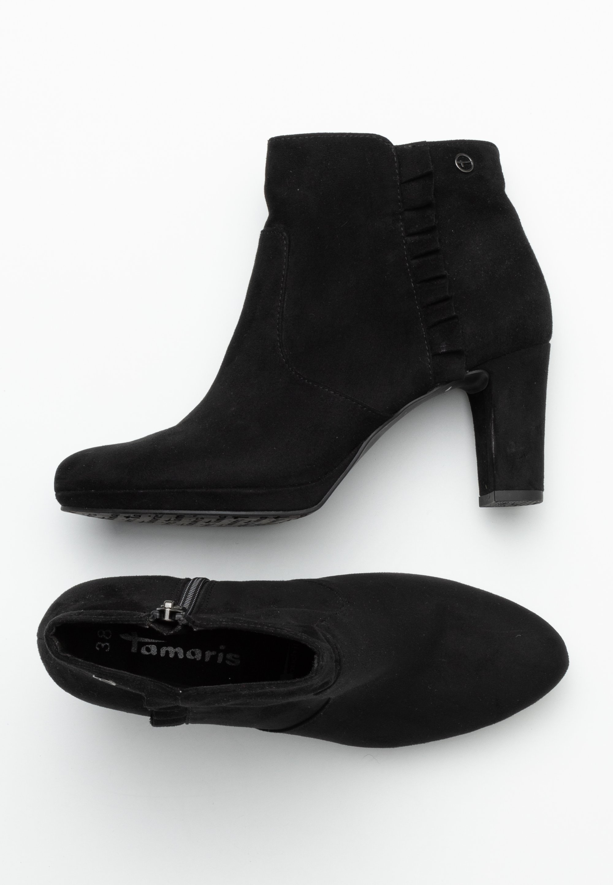 Tamaris Enkellaarsjes met hoge hak black/zwart (Pre-owned