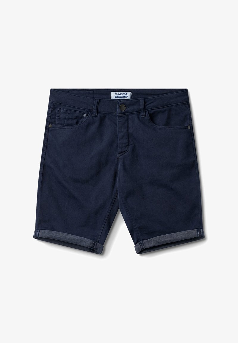 Jūraszila džinsa šorti ar klasisku piecu kabatu dizainu, ar uzlocītiem galiem un metāla pogas aizdari. Gluda tekstūra, viegls audums.