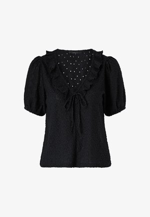 Ellos Collection, OBERTEIL MIT EINEM LOCH-MUSTER. - Blouse - black