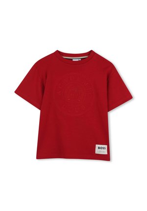 BOSS Kidswear, SHORT SLEEVES TEE-SHIRT KIDS TEENS - T-shirt imprimé - cherry red