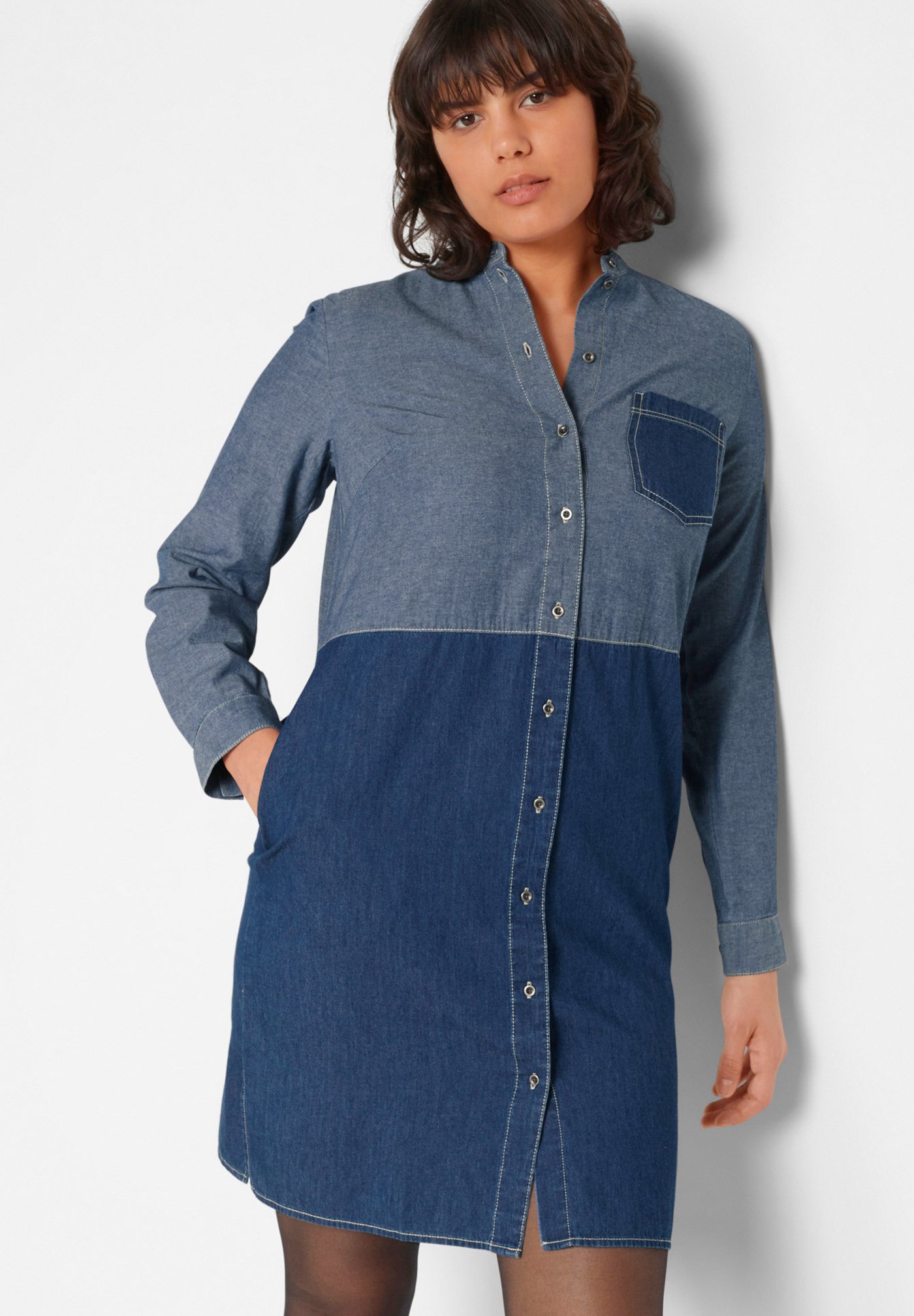 bonprix Vestito di jeans - blau/blu scuro - Zalando.it
