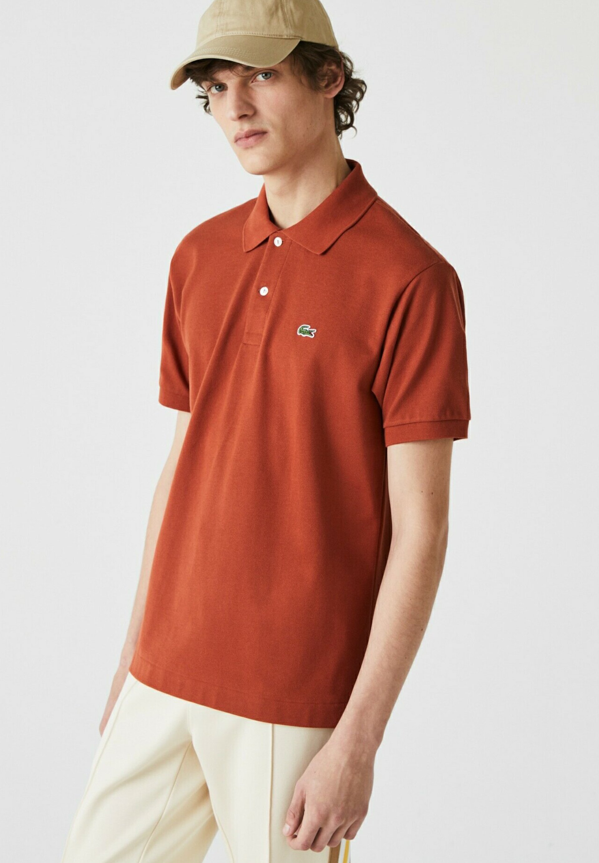 brown lacoste polo