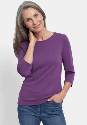 GOLDNER, SHIRT BASIC-SHIRT AUS INTERLOCK-JERSEY - Langarmshirt - purple
