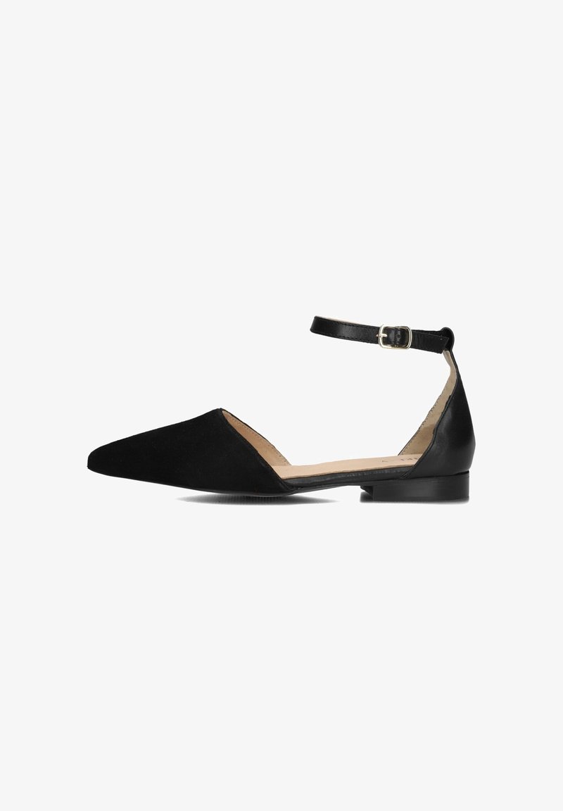 Notre-V Riemchenballerina - zwart