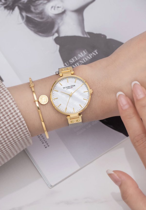 RIVER THAMES PERLMUTT SET - Uhr - silberfarben und goldfarben