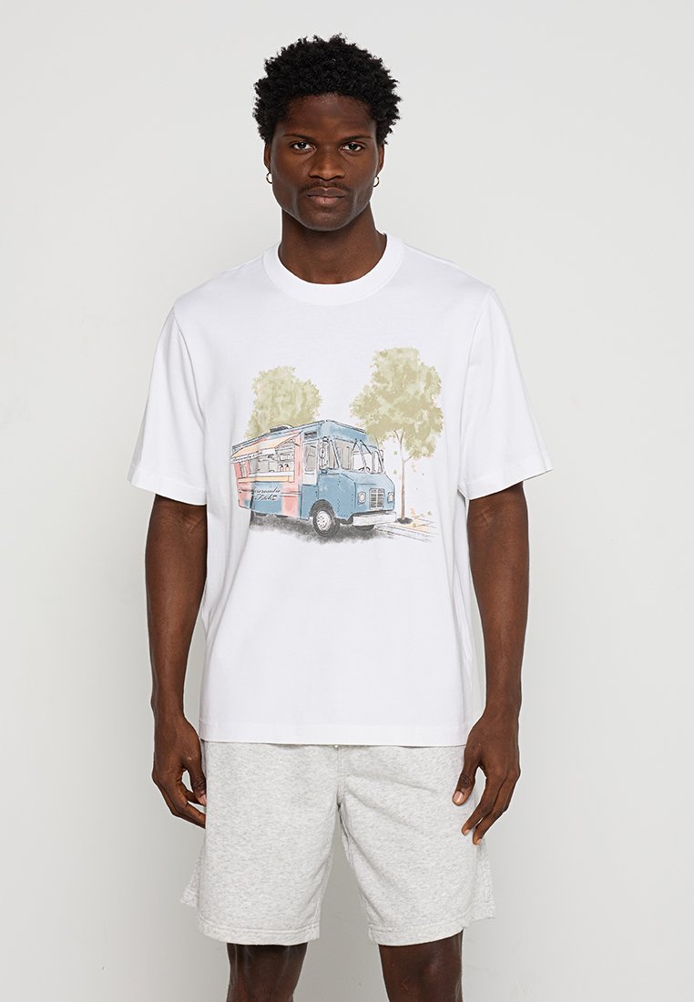 Abercrombie & Fitch T-shirt print wit Abercrombie & Fitch T-shirt print wit