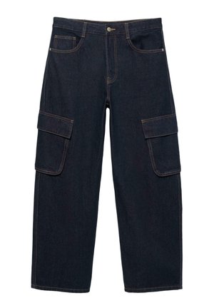 CARGO - Jeans baggy - dark-blue denim