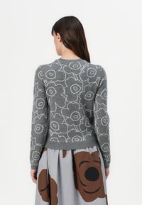 Marimekko VILLI PIIRTO - Cardigan - dark grey/off white