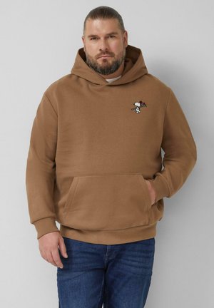 Kapuzenpullover - cognac