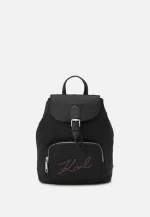 KARL LAGERFELD SIGNATURE FLAP - Σακίδιο πλάτης - black