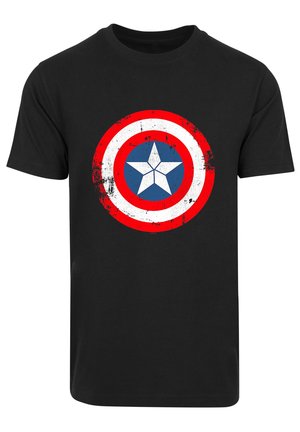 MARVEL CAPTAIN AMERICA CIVIL WAR SCHILD PREMIUM SUPERHELDEN IR - Print T-shirt - black