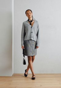 Marc O'Polo CARDIGAN LONGSLEEVE V NECK - Kardiganas - soft stone melange