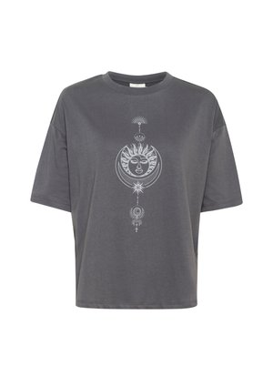 MOON - Print T-shirt - black oyster