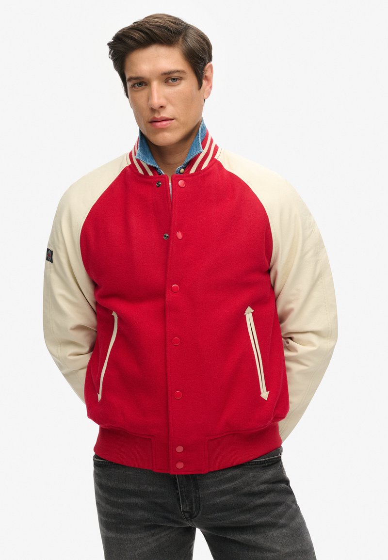 Superdry COLLEGE  - Bomber Jacket - varsity red