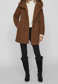 VILA Kort kappa / rock - mottled dark brown