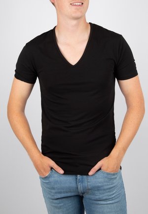 V-NECK - T-Shirt basic - zwart