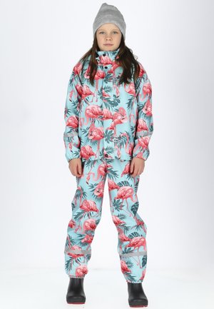 DRIZZLE  SET JR - Combinaison de pluie - turquoise flamingo