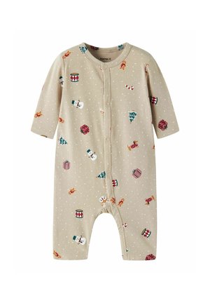 Name it, NBNVISMAS LS NIGHTSUIT UNISEX - Гащеризон за сън - grey