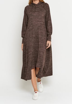 Maxi šaty - mottled brown