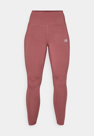 New Balance SLEEK HIGH RISE LEGGING - Leggings - washed burgundy