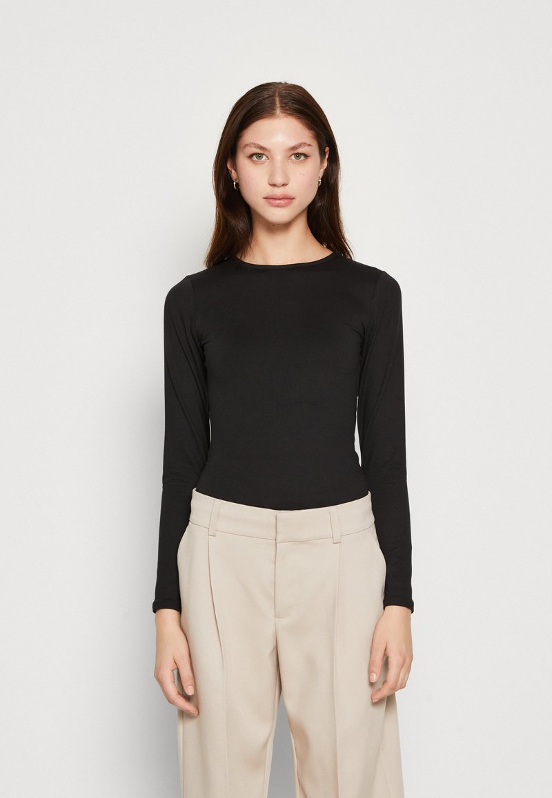 Hollister Co. FLAT SEAMLESS CREW BODYSUIT Longsleeve casual black