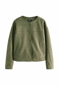 Mākslīgās ādas jaka - khaki green