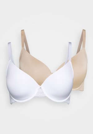 ADELE 2 PACK - Reggiseno con ferretto - beige/white