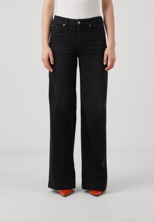 Flared jeans - black denim