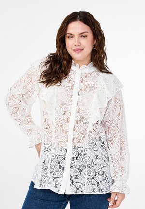 Zizzi MIT RÜSCHENDETAIL - Camicia - snow white