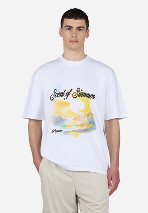SUMON OVERSIZED TEE - T-shirt imprimé - white